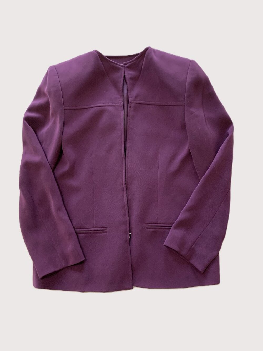 Valerie Stevens Petite Purple Women Blazer/Jacket Long Sleeves Size 2P - Picture 9 of 12